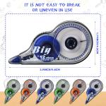 Yexiya 36 Pcs Correction Tape, Colorful Original Correction Tape White Wide Tape Easy to Use Cute Correction Roller for School Home Office Supplies, 0.2 Inch x 39.4 Feet (Blue, Orange, Green)