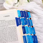 Blue Bible Tabs for Men's Bible Studies & Small Groups, Large Print Tabs Fits NIV/KJV/ESV, Bible Journaling Supplies (66 Bible Tabs Old and New Testament and 24 Blank Custom Tabs)
