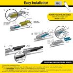 Rain-X 810197 Latitude 2-In-1 Water Repellent Wiper Bles, 26" and 20" Windshield Wipers (Pack Of 2), Automotive Replacement Windshield Wiper Bles With Patented Rain-X Water Repellency Formula