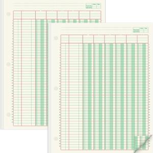 gisgfim 2 Ps 100 Sheets Columnar Analysis P 3 Hole Punch Accounting Ledger Book 8-1/2 x 11 Ledger Paper P Double Page Format Columnar Ps for Business Bookkeeping & Data(6 Column Ledger)