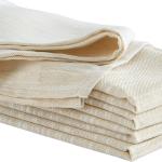 Laura Ashley Arabesque Luxurious Shimmery Fabric Tablecloth Napkins for Formal Dining, Holiday, Wedding or Party, Set of 6 Napkins, Gold