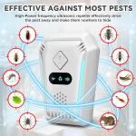 (2026 Upgred) Ultrasonic Insect & Pest Indoor Repeller, Plug-in Control Device Repellent for Rodent, Mice, Rats, Roaches, Ants, Spiders, Bugs, Mosquitoes, Home, 3 Mode Switching (6 Pack)