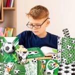 OXYLIPO 24 Pcs Sports Party Favors Soccer Mini Noteps Soccer Notebooks- Spiral Journal Notebooks with Soccer Theme Designs, Teacher School Classroom Reward Supplies for Teens Boys Girls