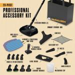 McCulloch MC1385 Deluxe Canister Steam Cleaner, 2-Hour Runtime, Chemical-Free, 23 Accessories: Mop He, Brushes & More - Built for Home, Tile, Carpet, Furniture, & Personal Car Detailing