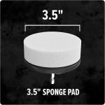 Dirt Devil Foam Sponge P Cleaning Set, 3 Piece, 3.5" Sponges, for Use on Glass, Mirrors, Hardwood and More, Soft and Absorbent, Cleaning Sponge Drill Attachment