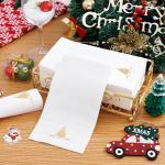 100PCS Christmas Gold Napkins Disposable - Heavy Duty Christmas Tree Napkin - Yule Paper Hand Towels - Xmas Gold Napkin for Kitchen Bathroom Noel Parties Dinners and Events