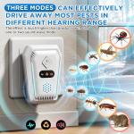 (2026 Upgred) Ultrasonic Insect & Pest Indoor Repeller, Plug-in Control Device Repellent for Rodent, Mice, Rats, Roaches, Ants, Spiders, Bugs, Mosquitoes, Home, 3 Mode Switching (6 Pack)