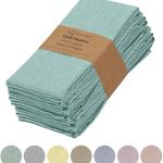 Ruvanti Cloth Napkins Set of 12, 18x18 Reusable Napkins Cloth Washable, Soft & Durable Table Napkin, Poly Cotton Fabric Dinner Napkins for Parties, Christmas, Thanksgiving, Weddings - Teal