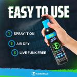 FunkAway Odor Eliminating Spray for Shoes, Skates, Work Boots & More, 8 oz., Extreme Odor Eliminator, Perfect for Stinky Stuff You Can't Put in the Wash